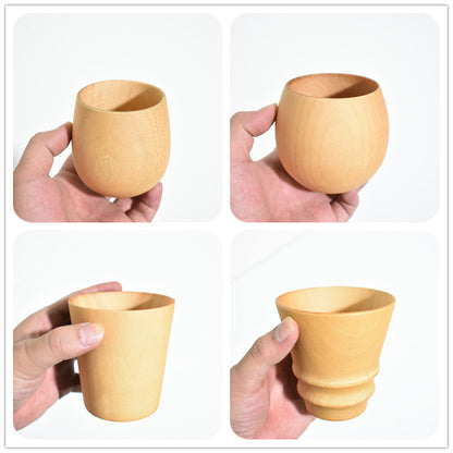 Factory direct creative office simple wood Cup log insulation tea cup milk cup water Cup can be engraved LOGO