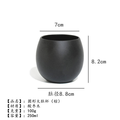 Factory direct creative office simple wood Cup log insulation tea cup milk cup water Cup can be engraved LOGO