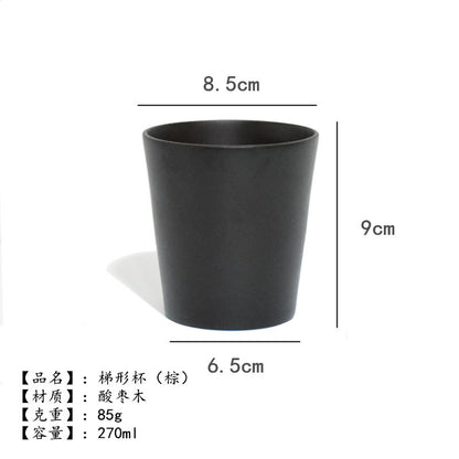 Factory direct creative office simple wood Cup log insulation tea cup milk cup water Cup can be engraved LOGO