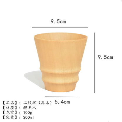 Factory direct creative office simple wood Cup log insulation tea cup milk cup water Cup can be engraved LOGO