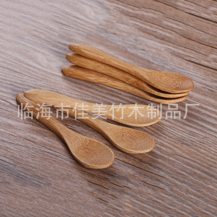 Wholesale mini spoon bamboo spoon wooden spoon 9*2cm dessert spoon small spoon coffee spoon ice cream spoon seasoning spoon