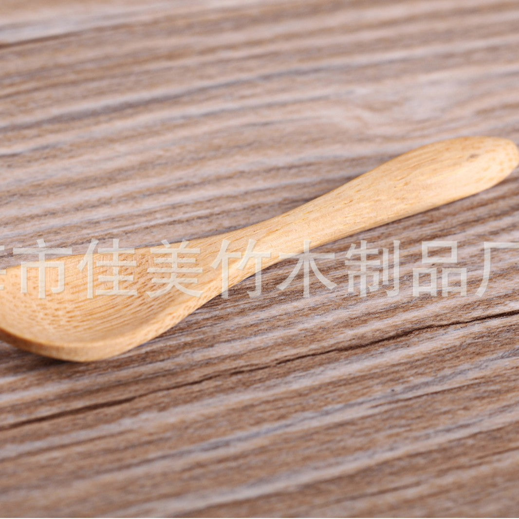 Wholesale mini spoon bamboo spoon wooden spoon 9*2cm dessert spoon small spoon coffee spoon ice cream spoon seasoning spoon